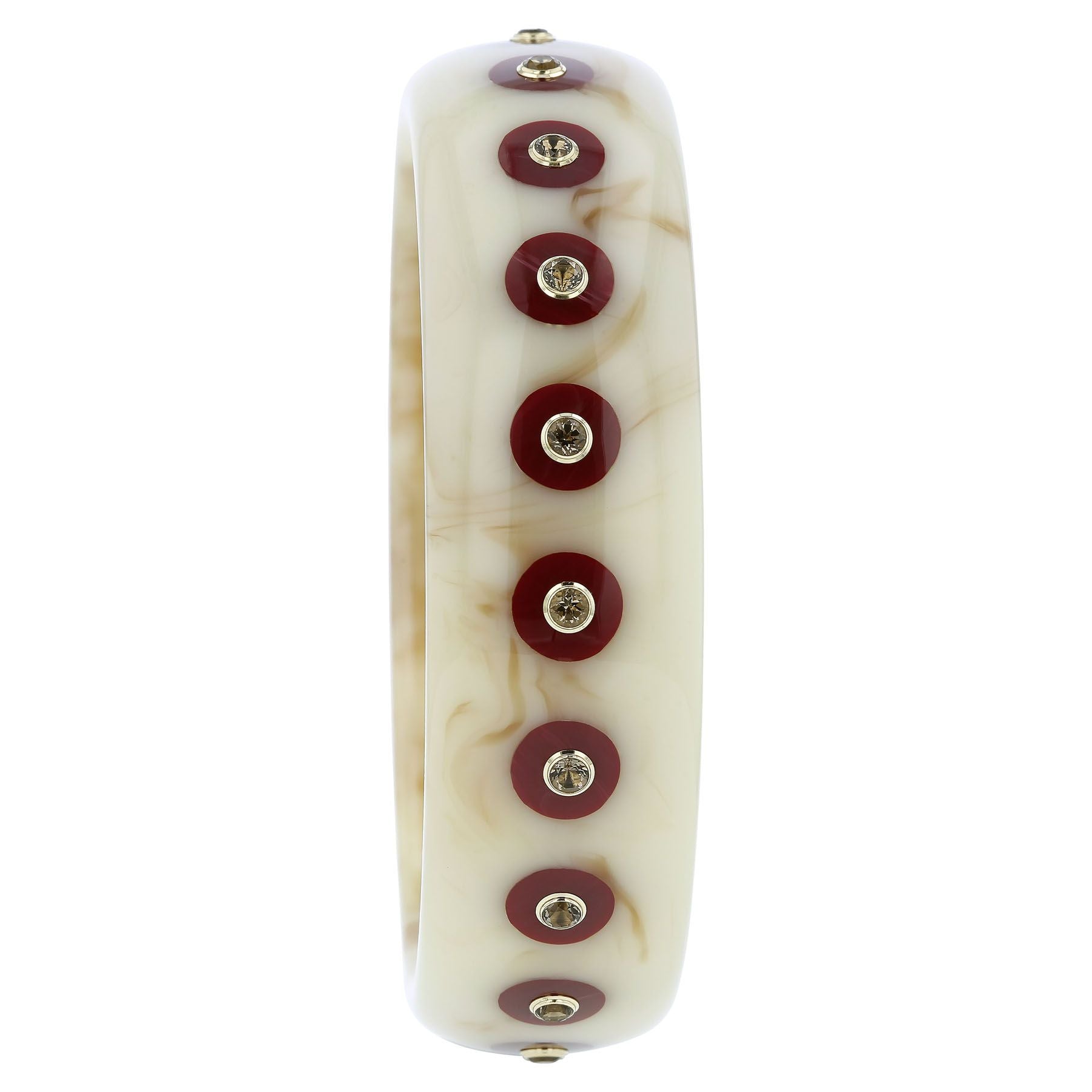 White Bakelite Bangle - MUSE Shop