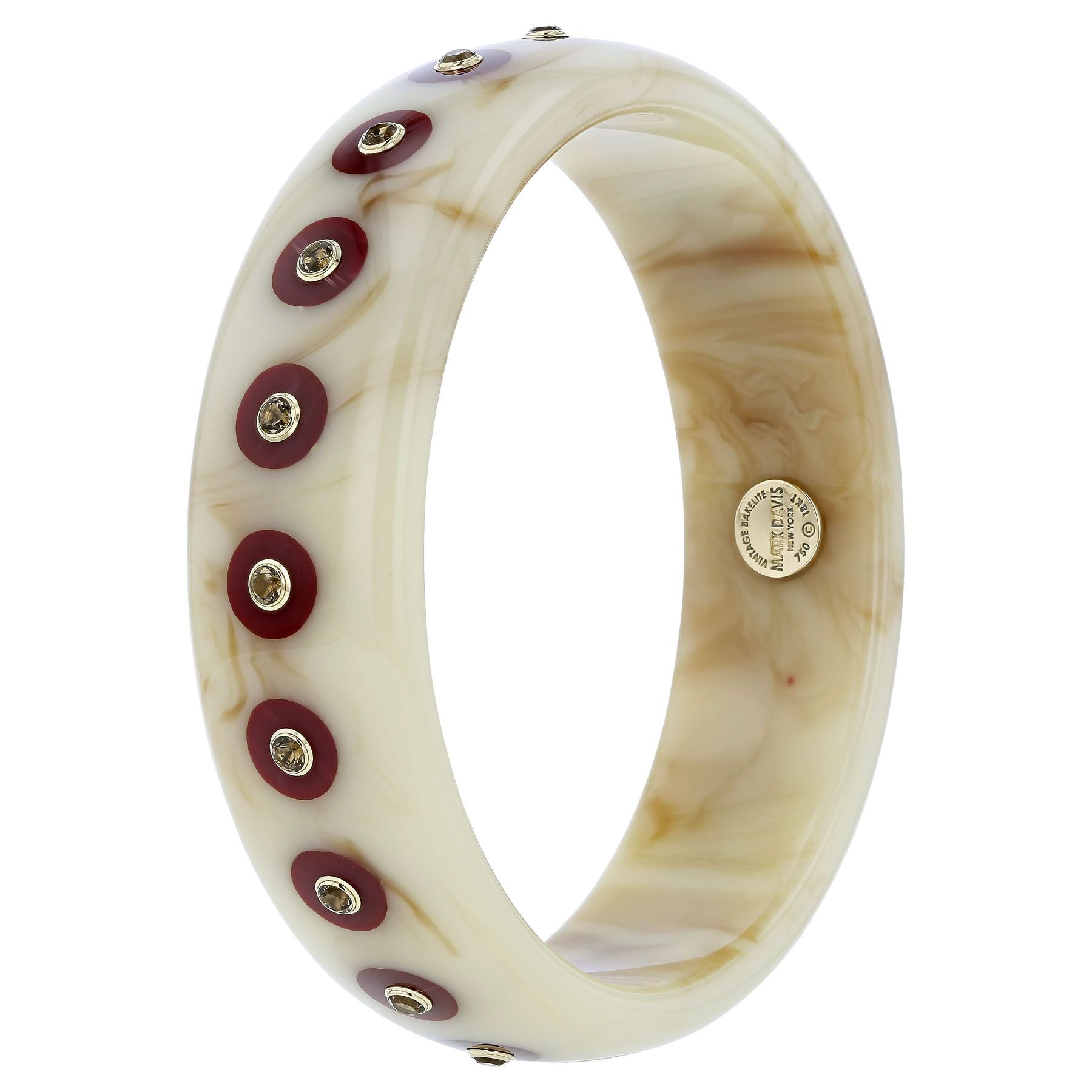 White Bakelite Bangle - MUSE Shop