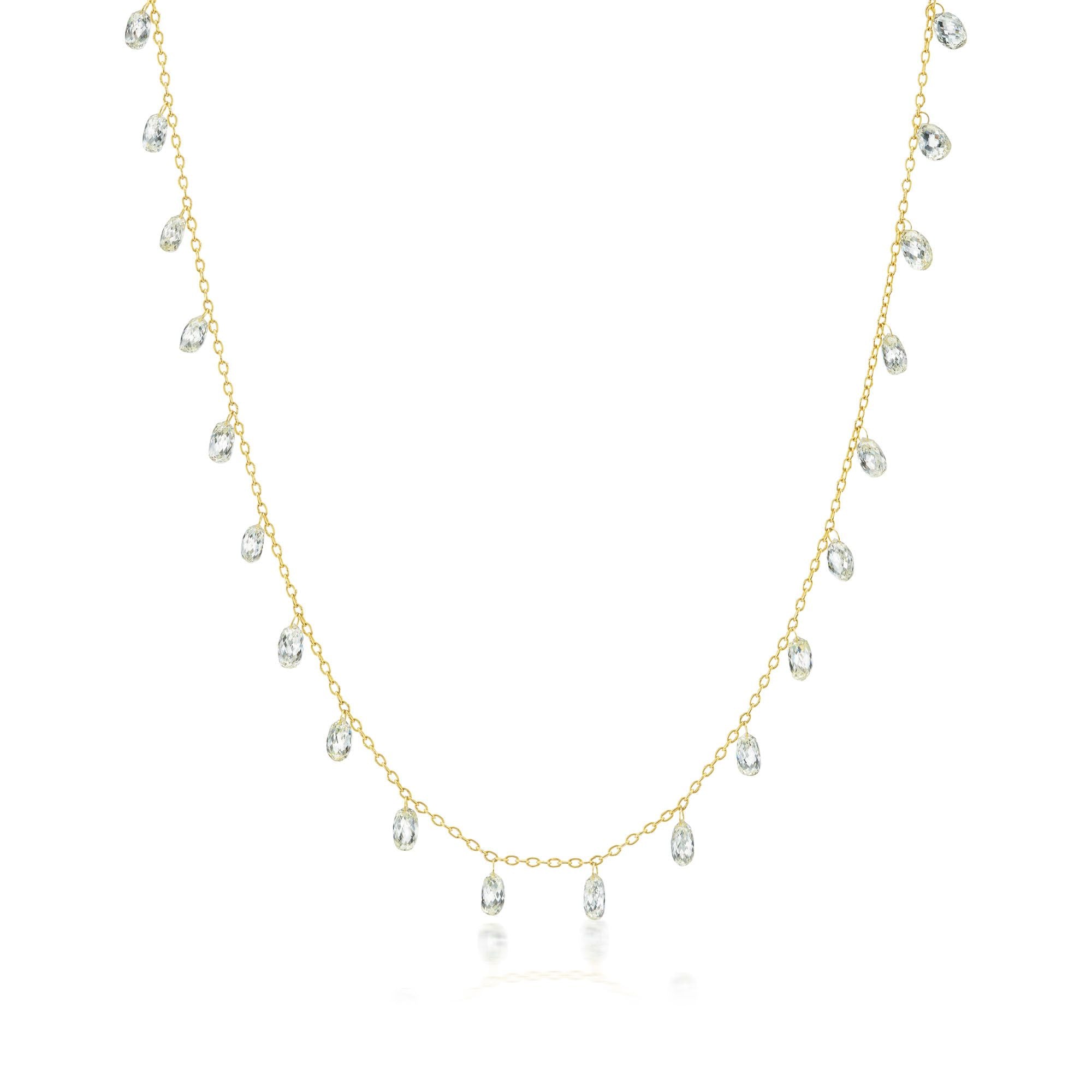 Diamond Briolette Necklace