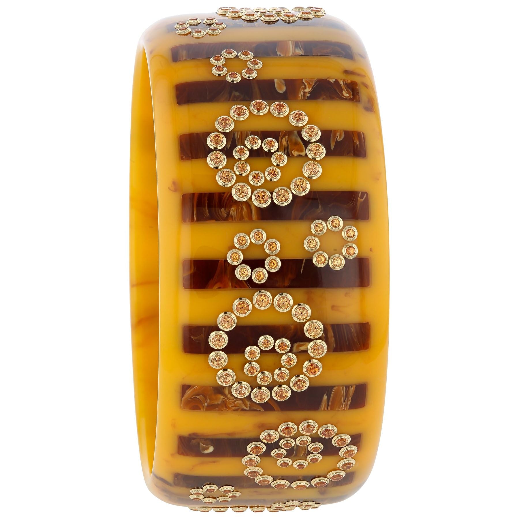Yellow and Brown Bakelite Bangle - MUSE Shop