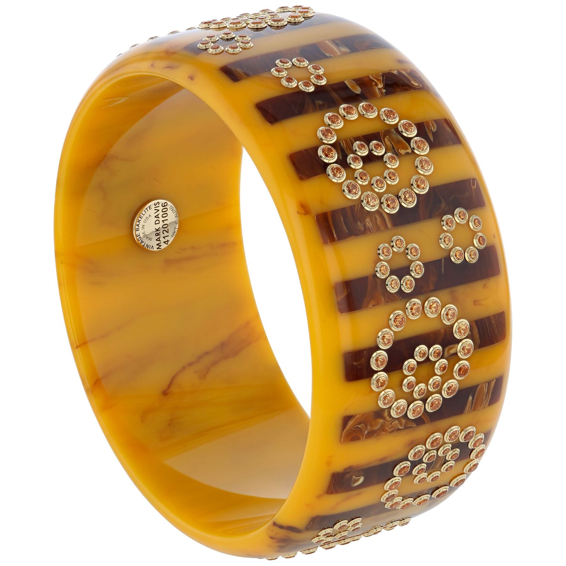 Yellow and Brown Bakelite Bangle - MUSE Shop