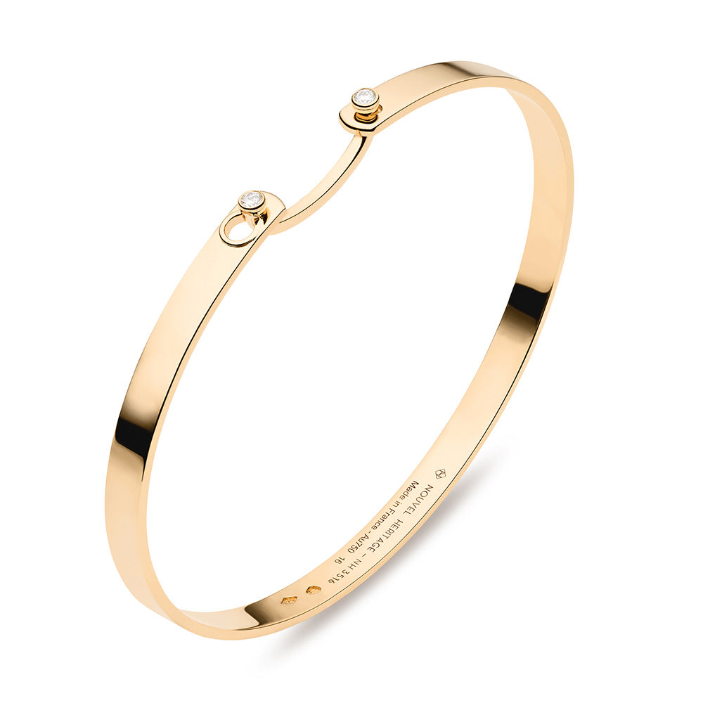 Yellow Gold Monday Morning Mood Bangle 4mm