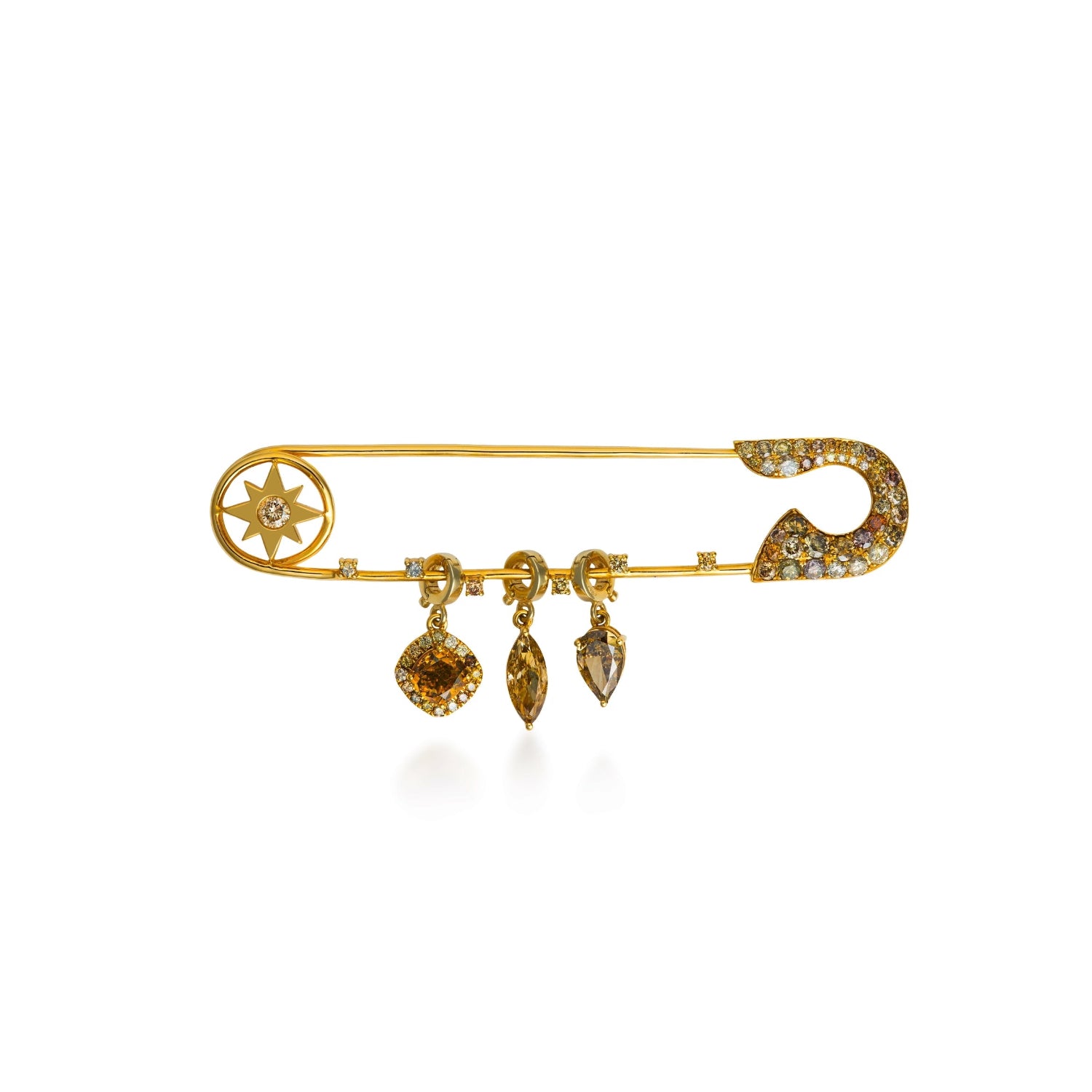 Fancy Color Diamond Brooch