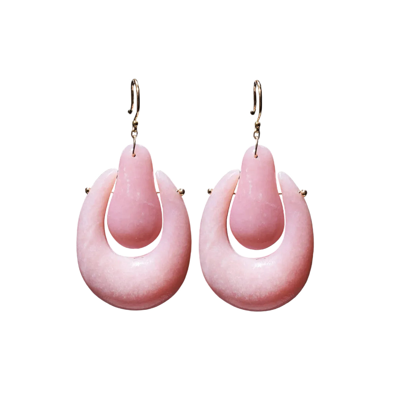 Pink Opal Large O'Keefe Earrings