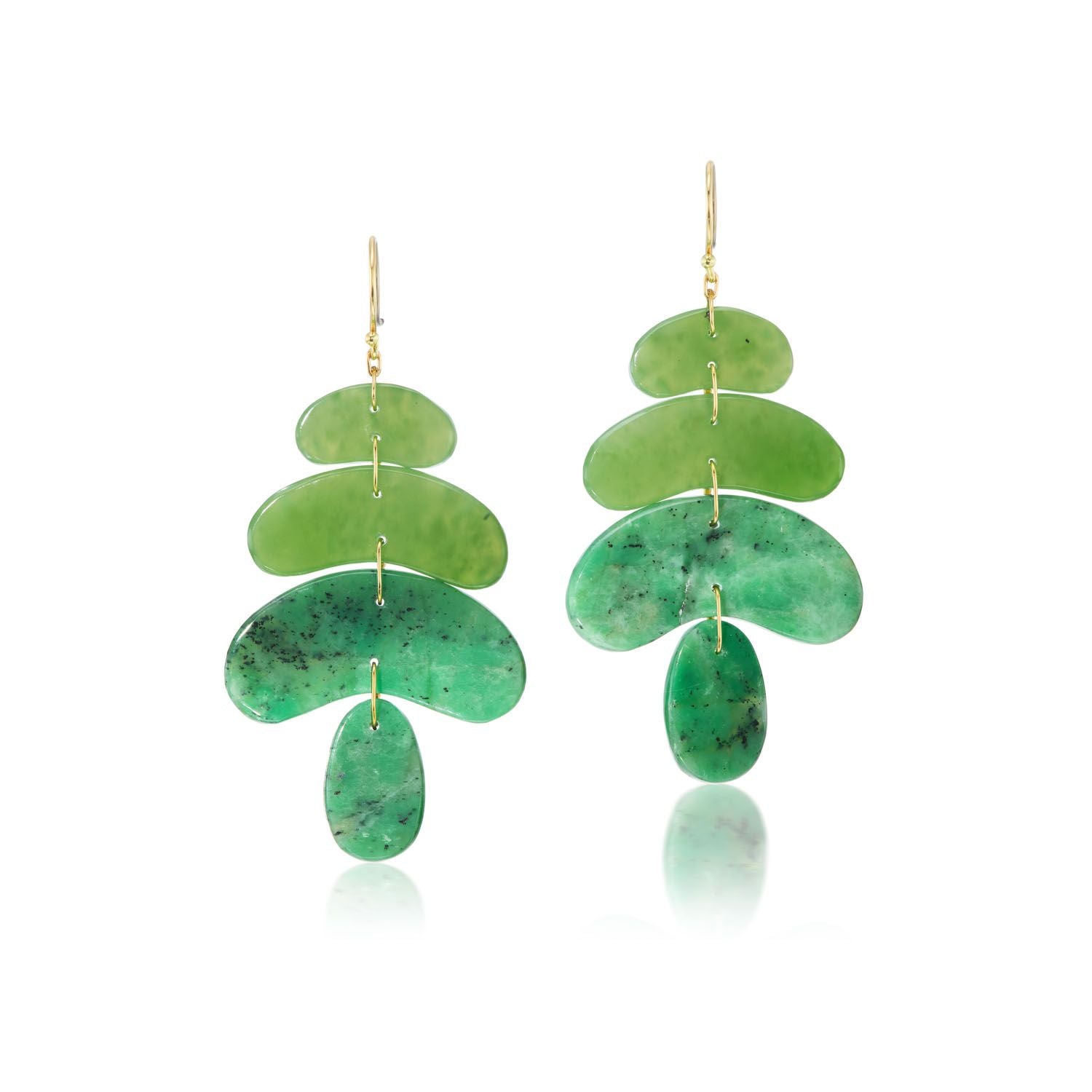 Mawsite & Nephrite Jade Small Totem Earrings