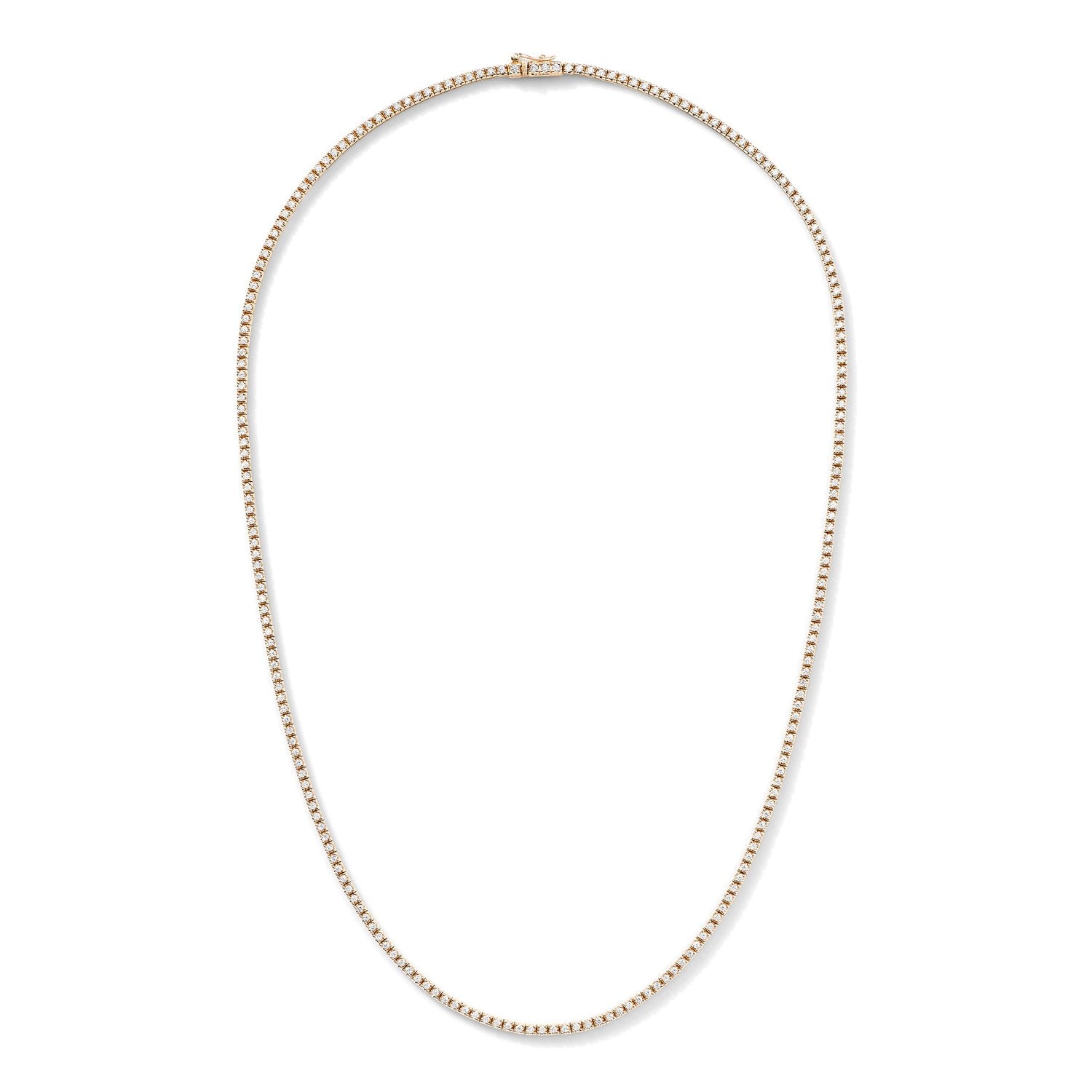 Rose Gold Diamond Line Necklace