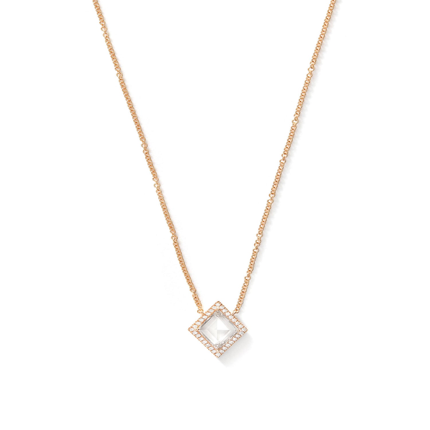 Diamond Pavé Prism Necklace