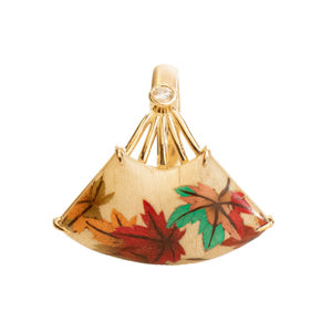 Marquetry Fan Ring in Yellow Gold