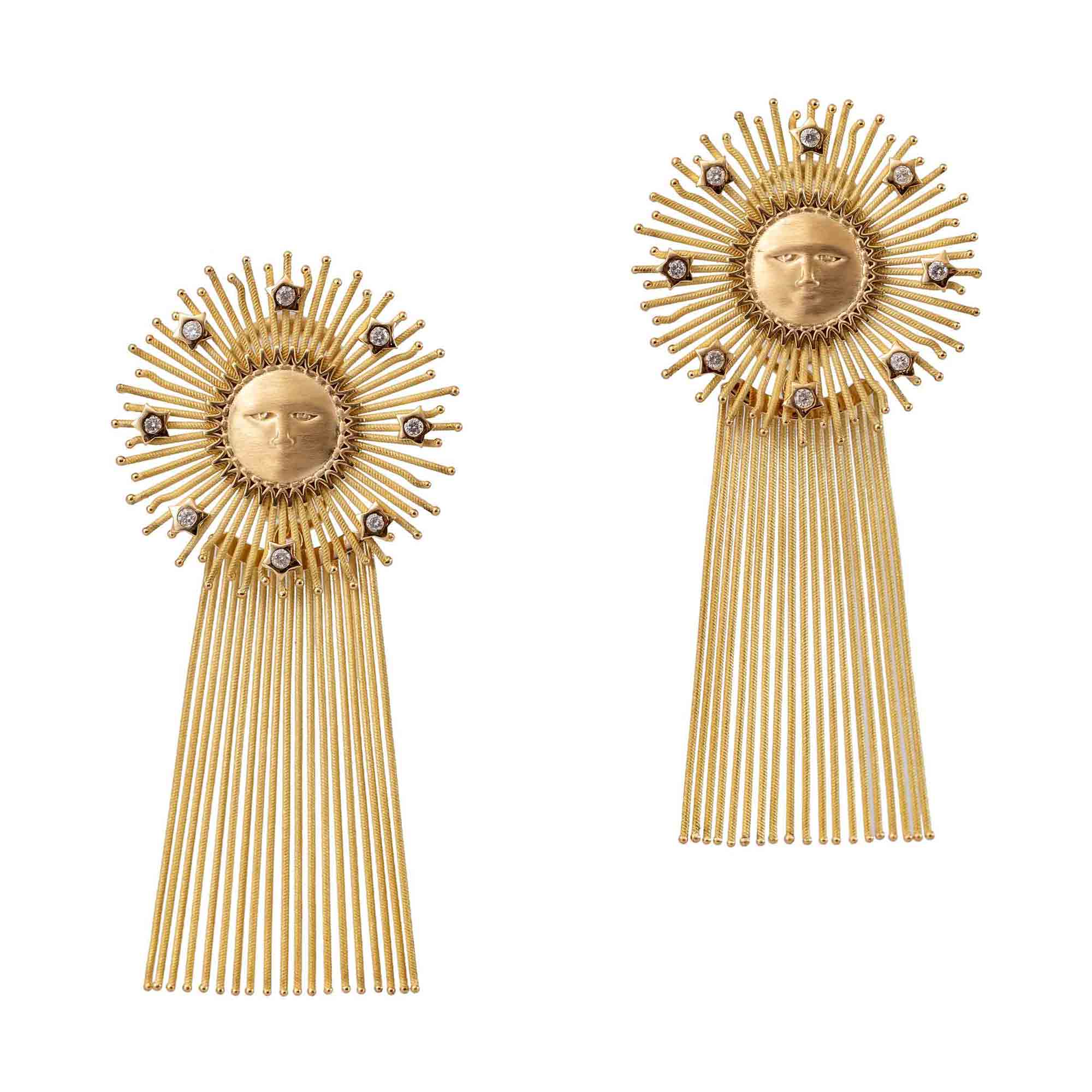 Sunshine Earrings in Yellow Gold