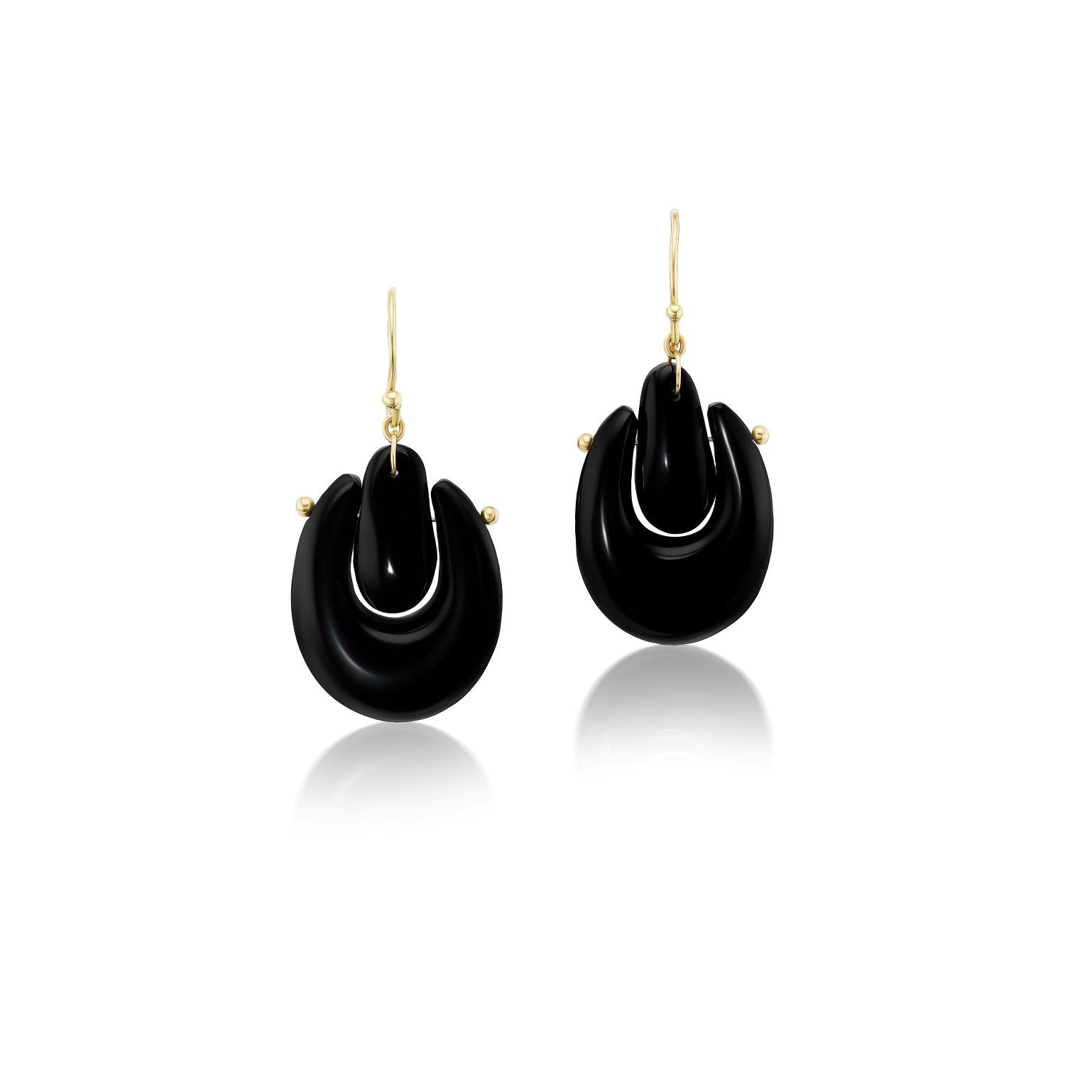 Small O'Keefe earrings with Onyx