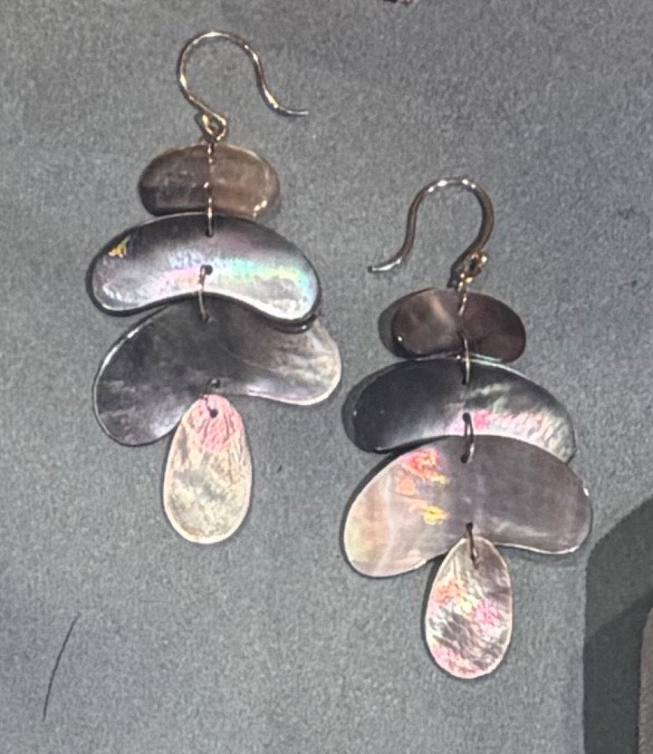 Black MOP Totem earrings