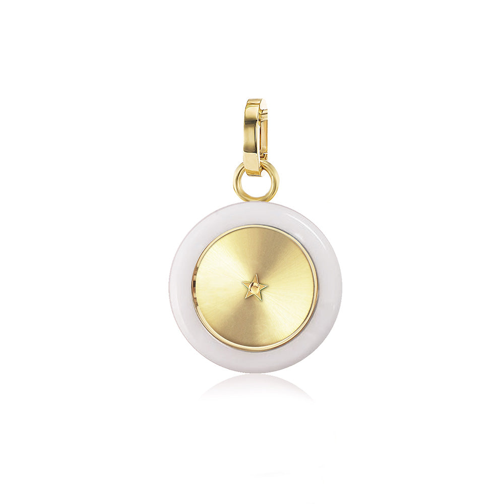 Gold Ceramic Carpe Diem Charm