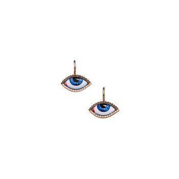 Petit Bleu Diamond Earrings in Rose Gold