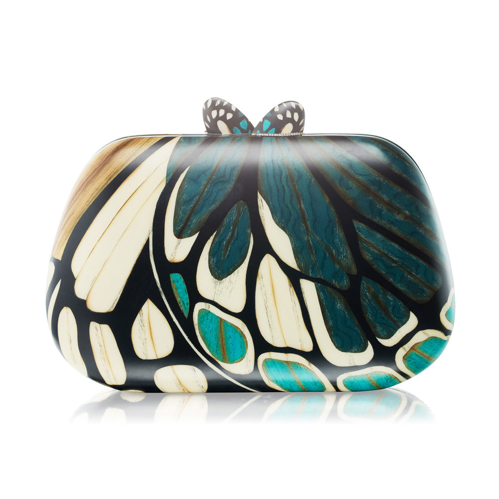 Green Marquetry Butterfly Handbag