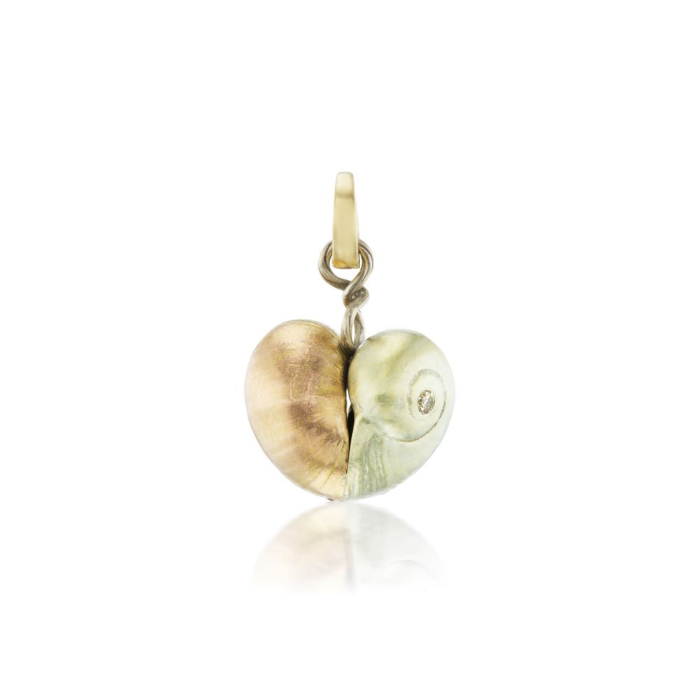 Shell Heart Charm