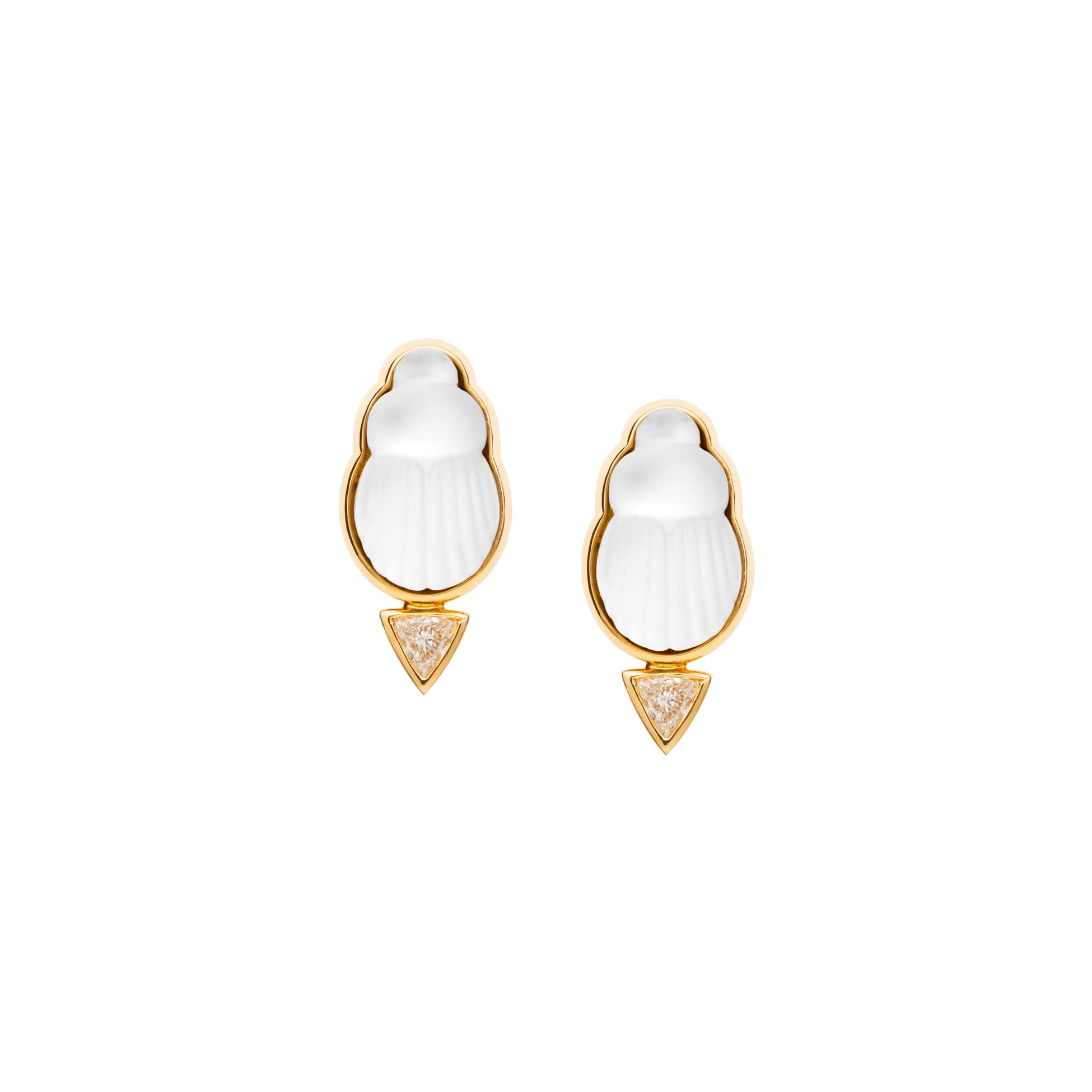 Chiara Mother of Pearl Scarab Earrings