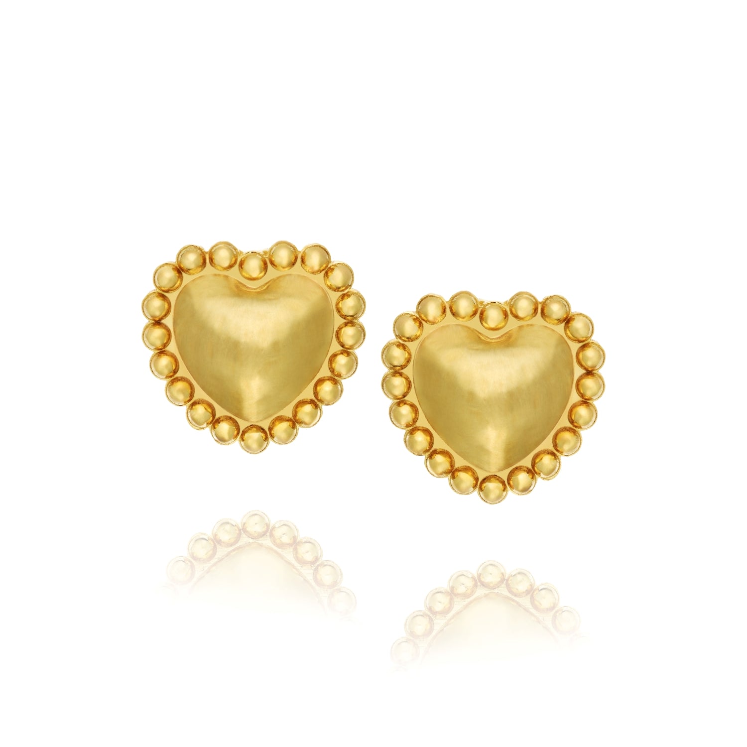 Mini Dot Heart Stud Earrings