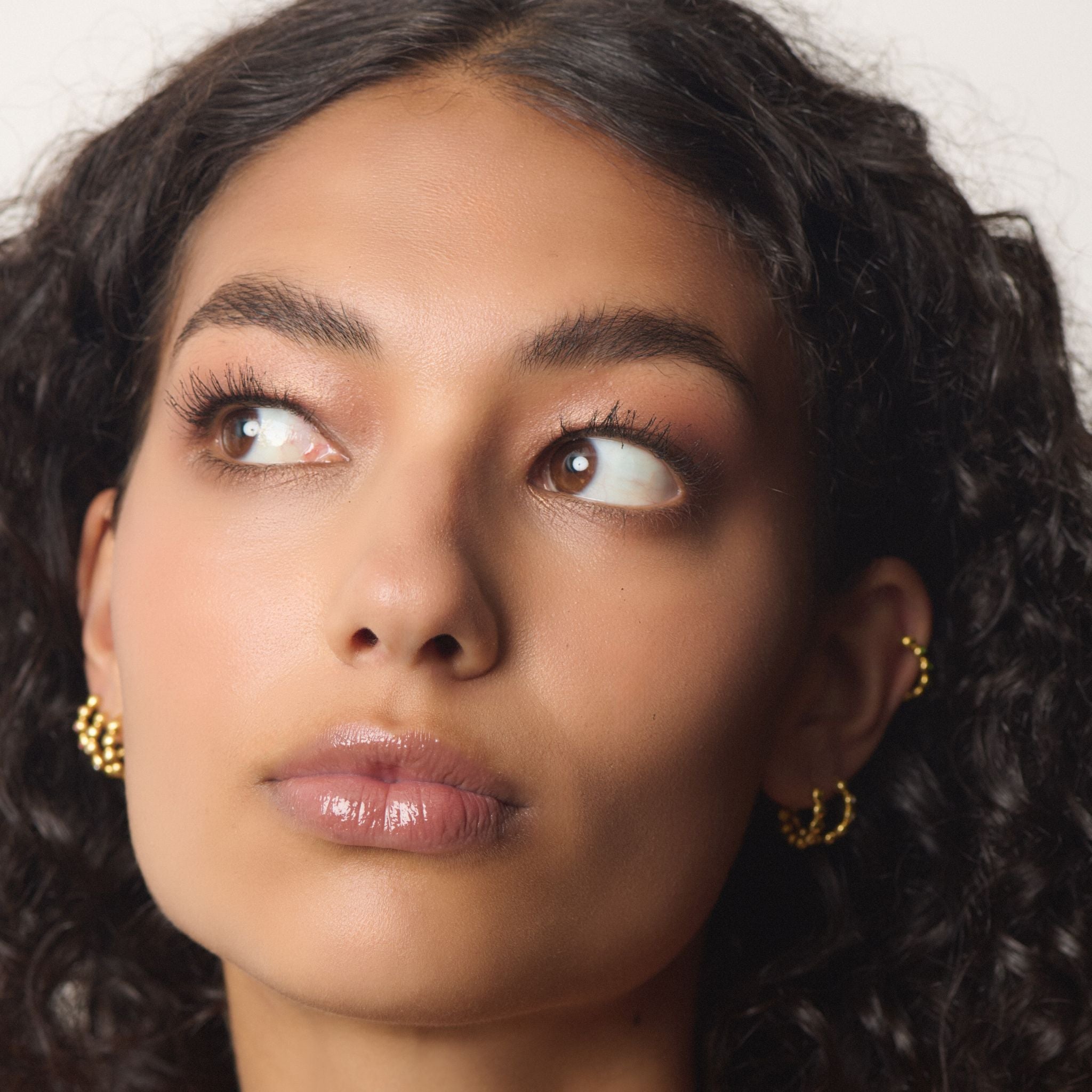 Greek Mini Demetra pink sapphire hoops