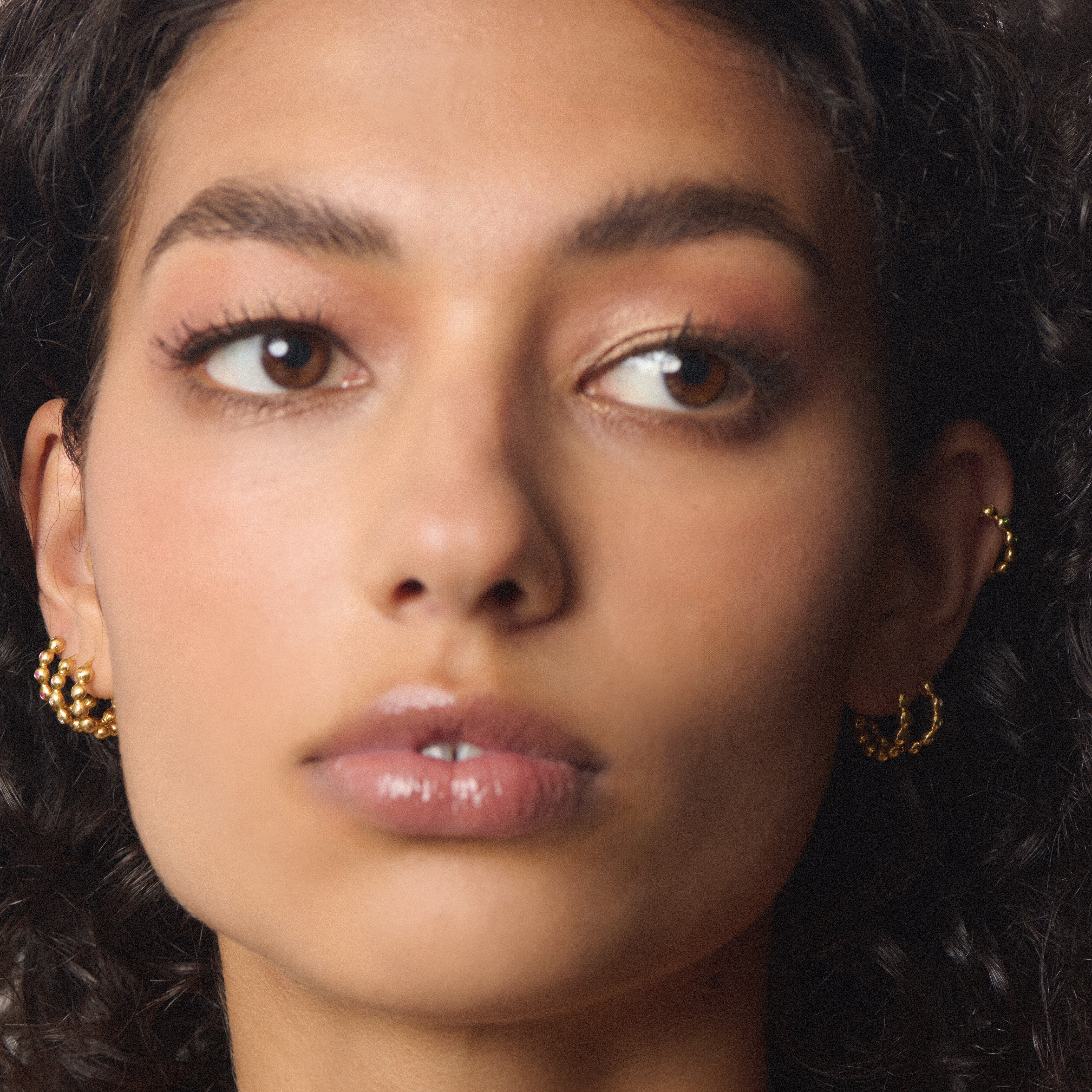 Greek Mini Demetra tsavorite hoops