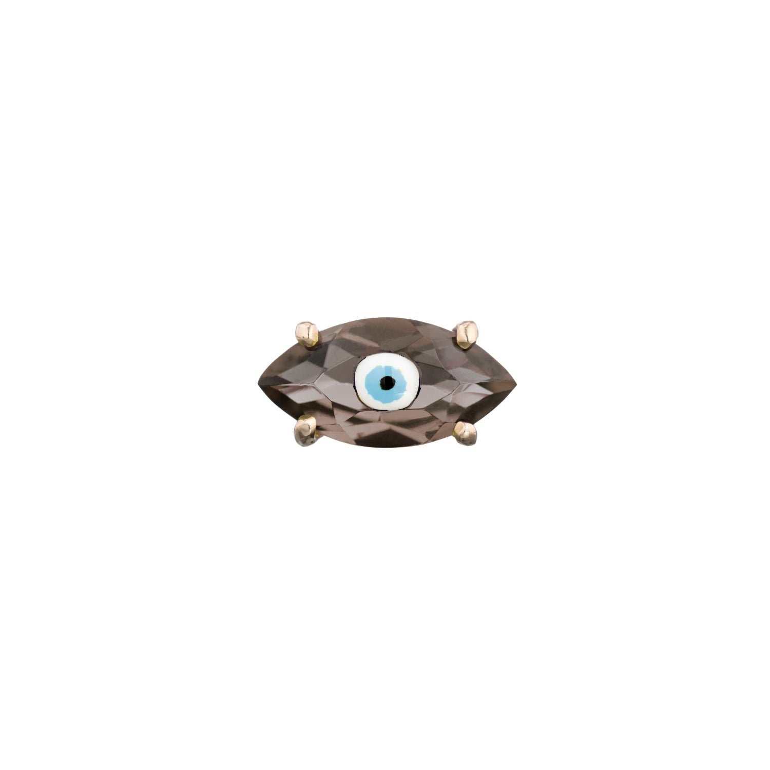 Smoky Quartz Big Eye Stud