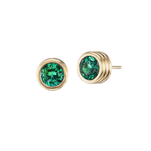 Grotto Emerald Stud Earrings