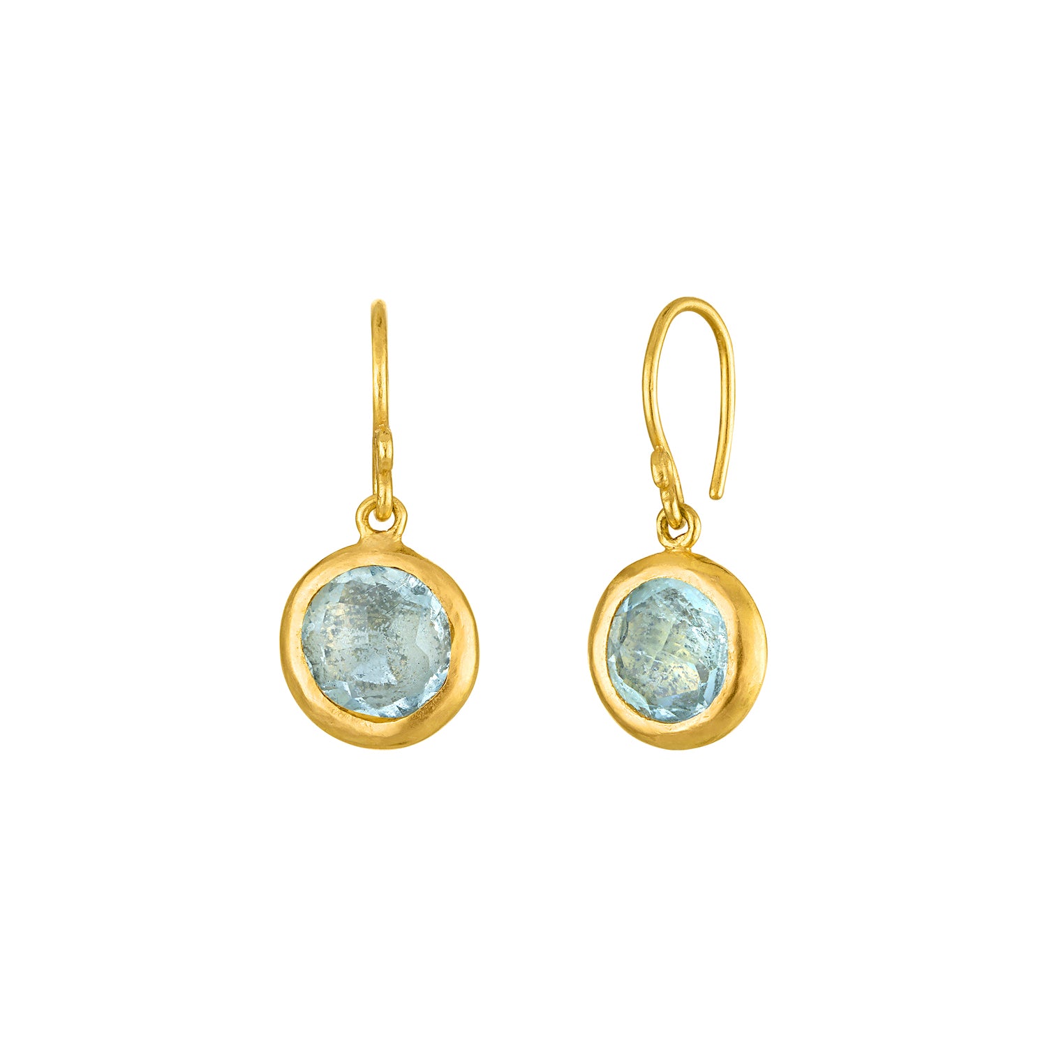 Aquamarine Seeds of Life Earrings