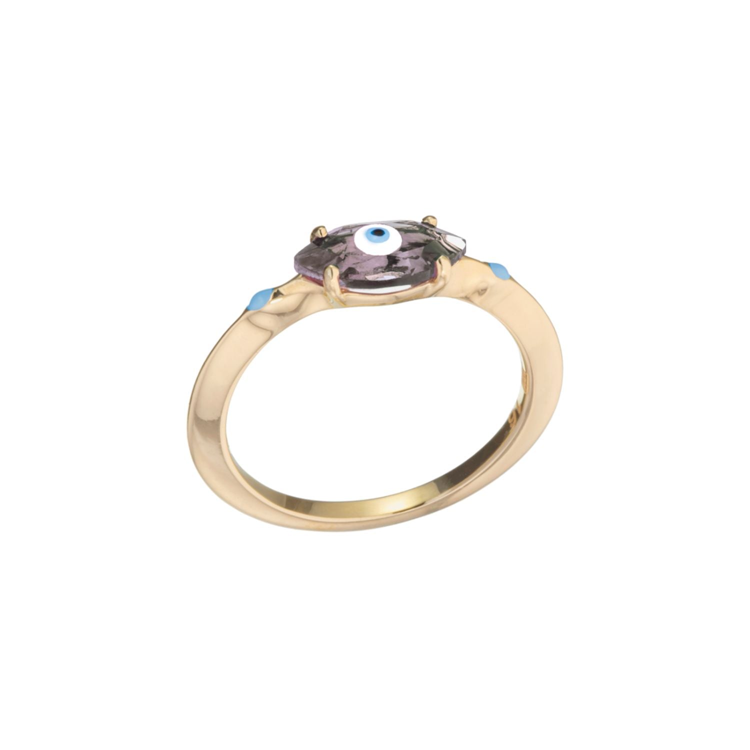 Smoky Quartz Big Eye Ring