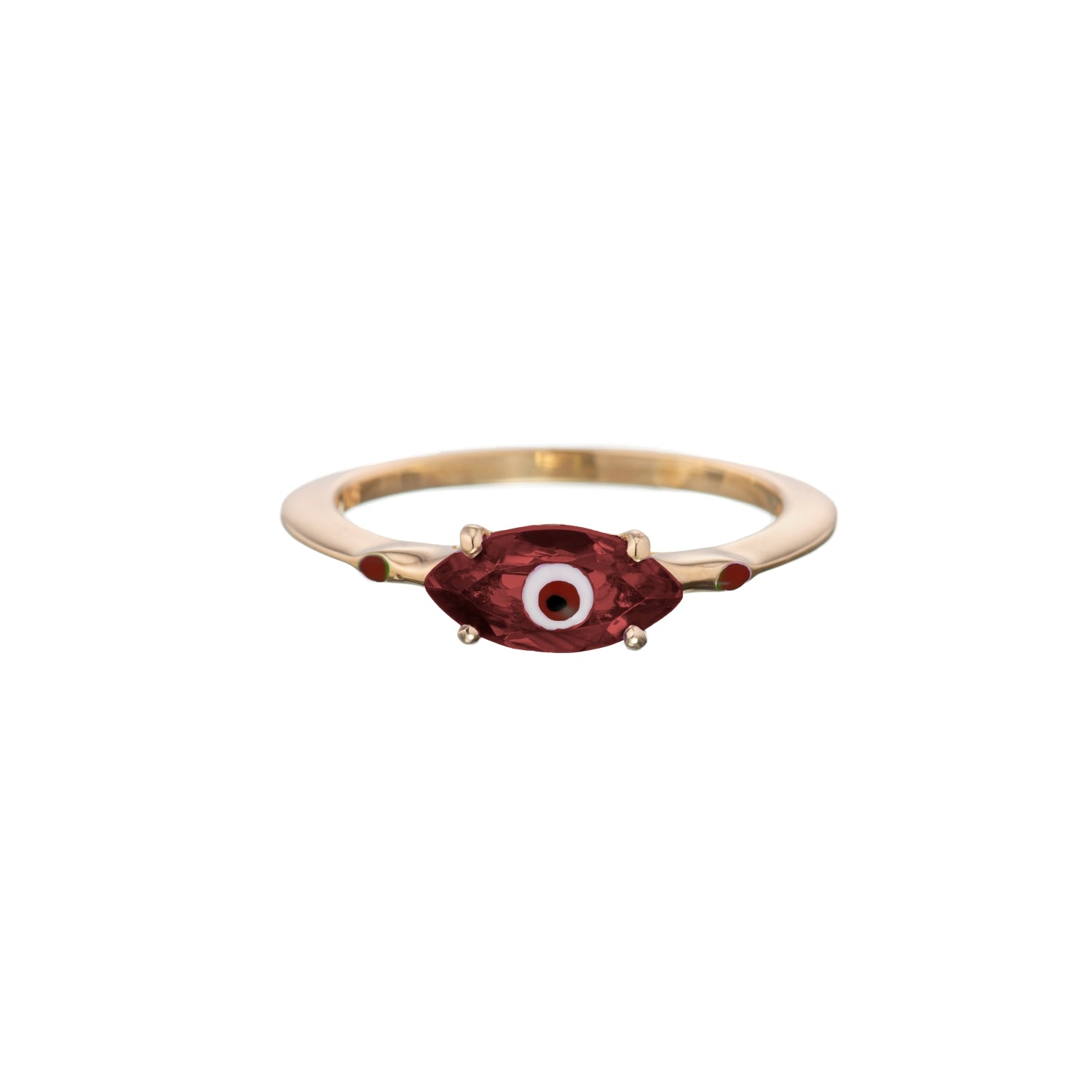 Big Eye Marquise Cut Garnet Ring