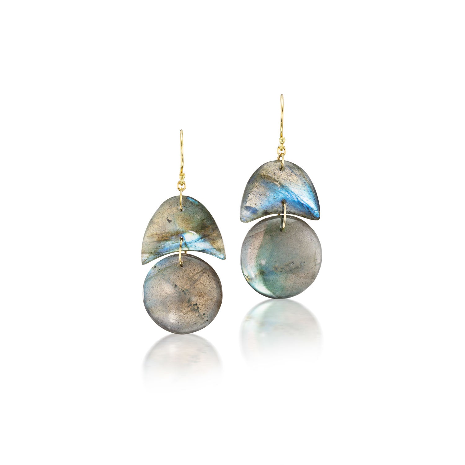 Labradorite Tiny Arp Earrings