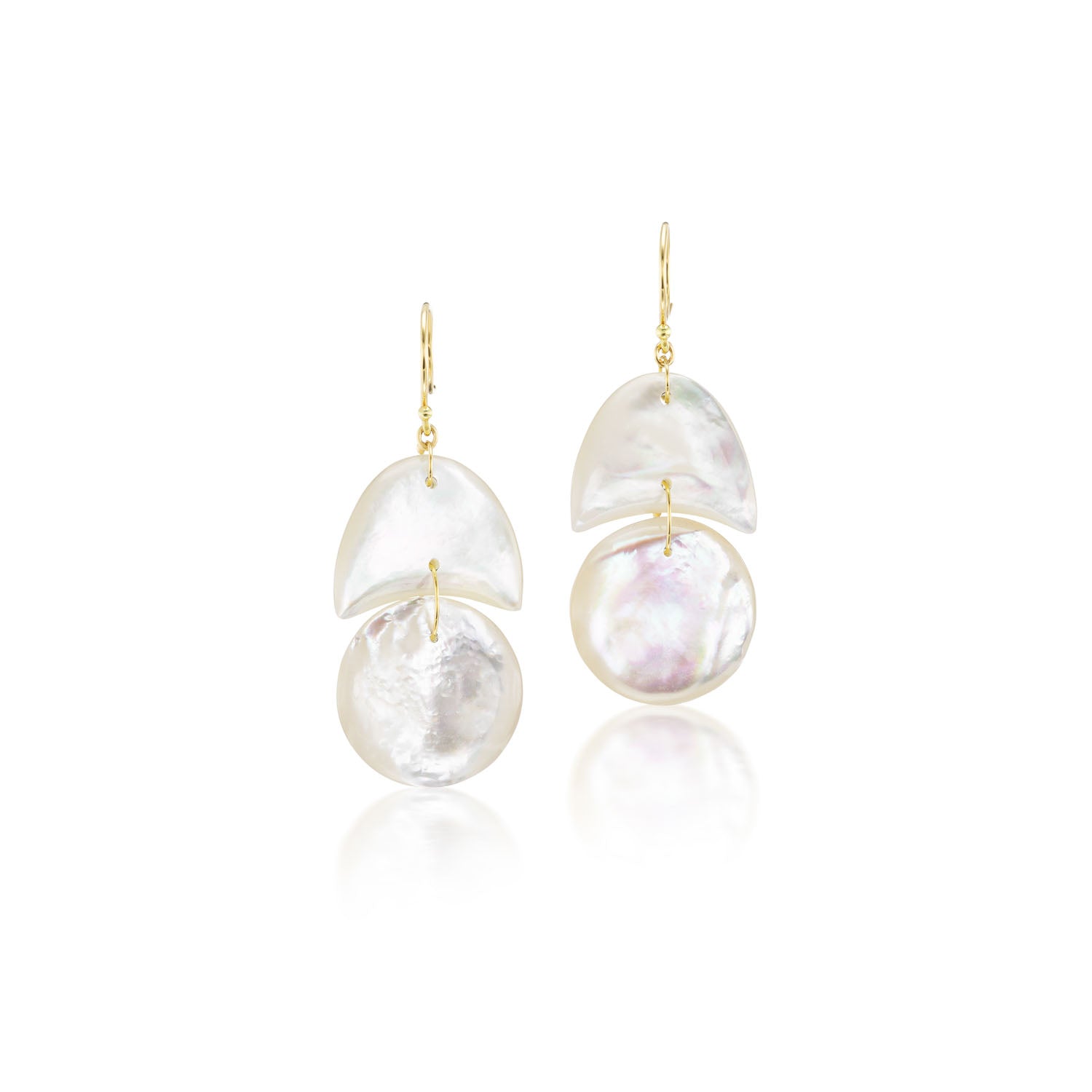 Mother of Pearl Tiny Arp Earrings