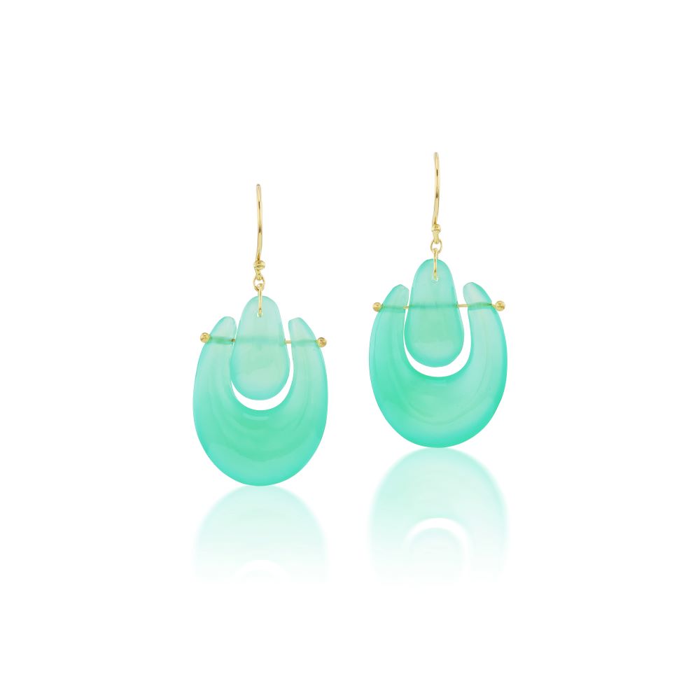 A pair of Ten Thousand Things O'Keefe Earrings on a white background.