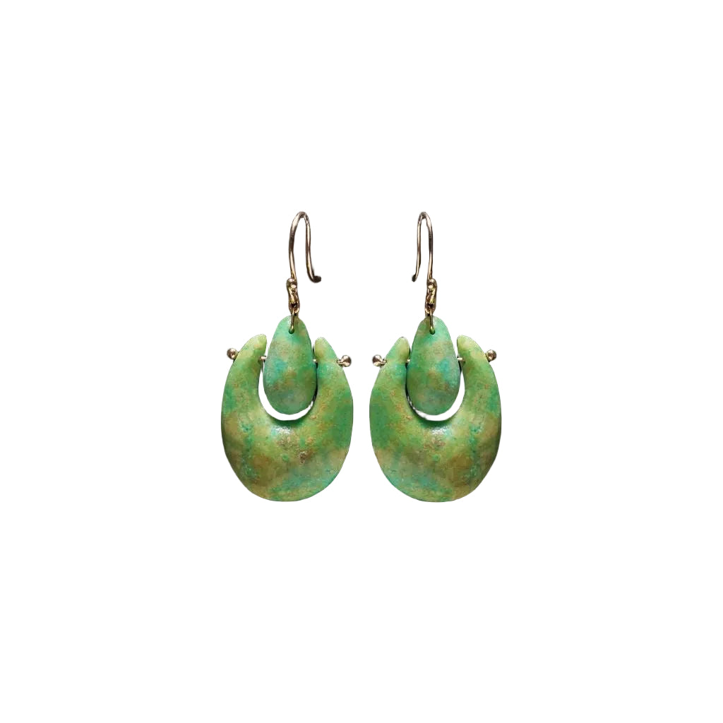 Green Turquoise Small O'Keefe Earrings