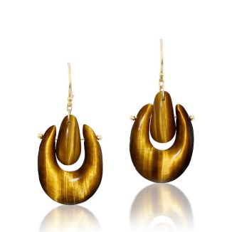 Small O'Keefe Stone Earring with Tiger's Eye