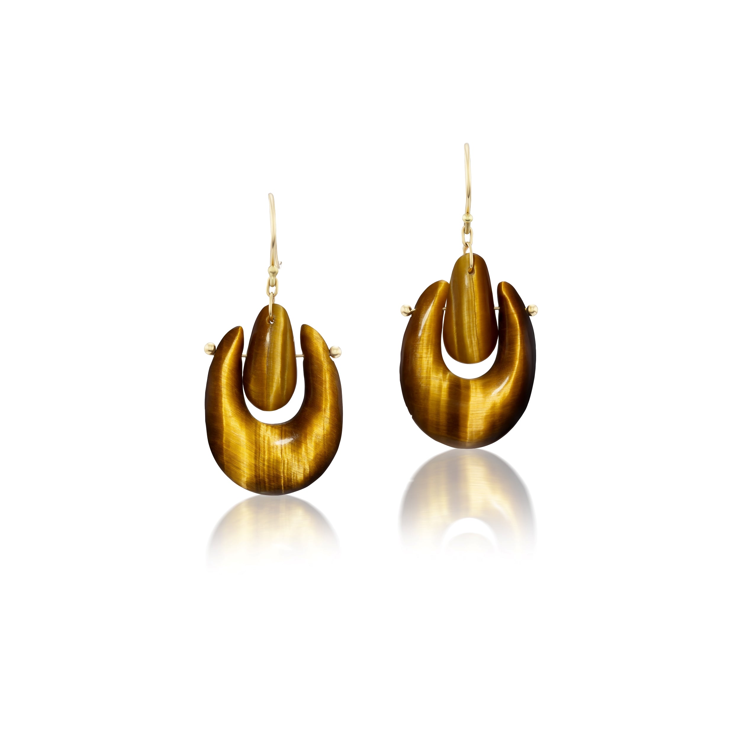 Small O'Keefe Stone Earring with Tiger's Eye