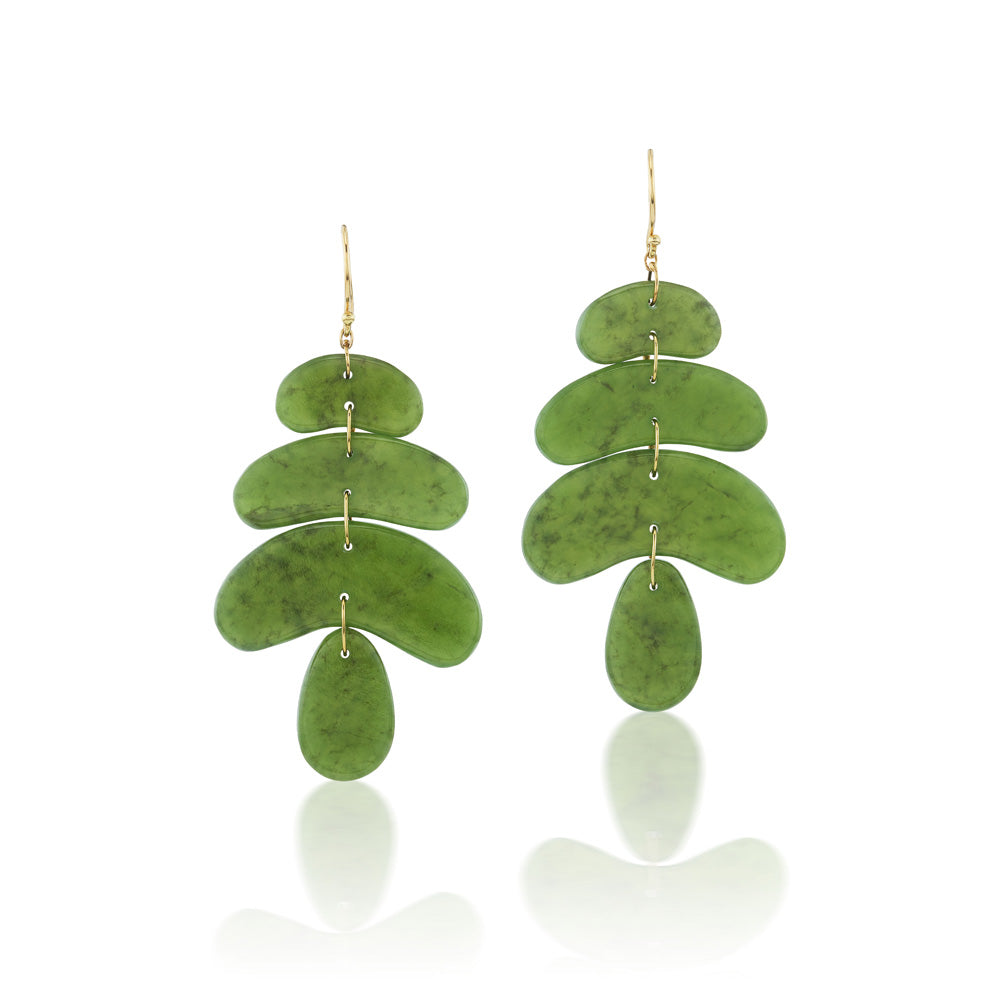 A pair of Ten Thousand Things Totem Earrings on a white background.