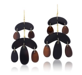 Tiny Chandelier Earrings with Black Onyx