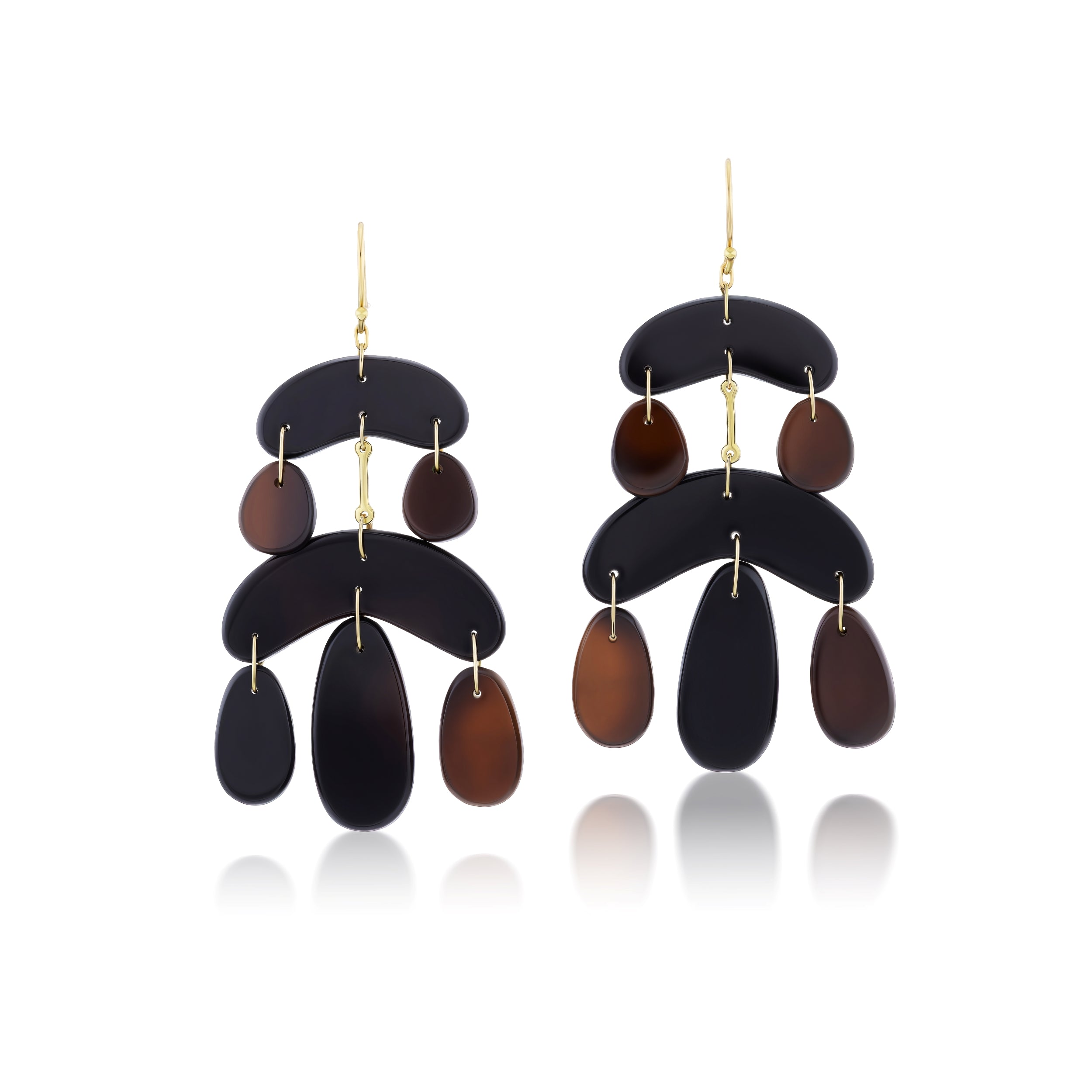 Tiny Chandelier Earrings with Black Onyx