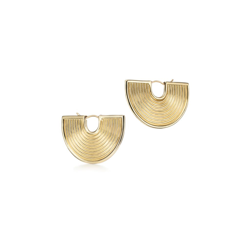 A pair of Legends Deity hoop earrings by FUTURA.