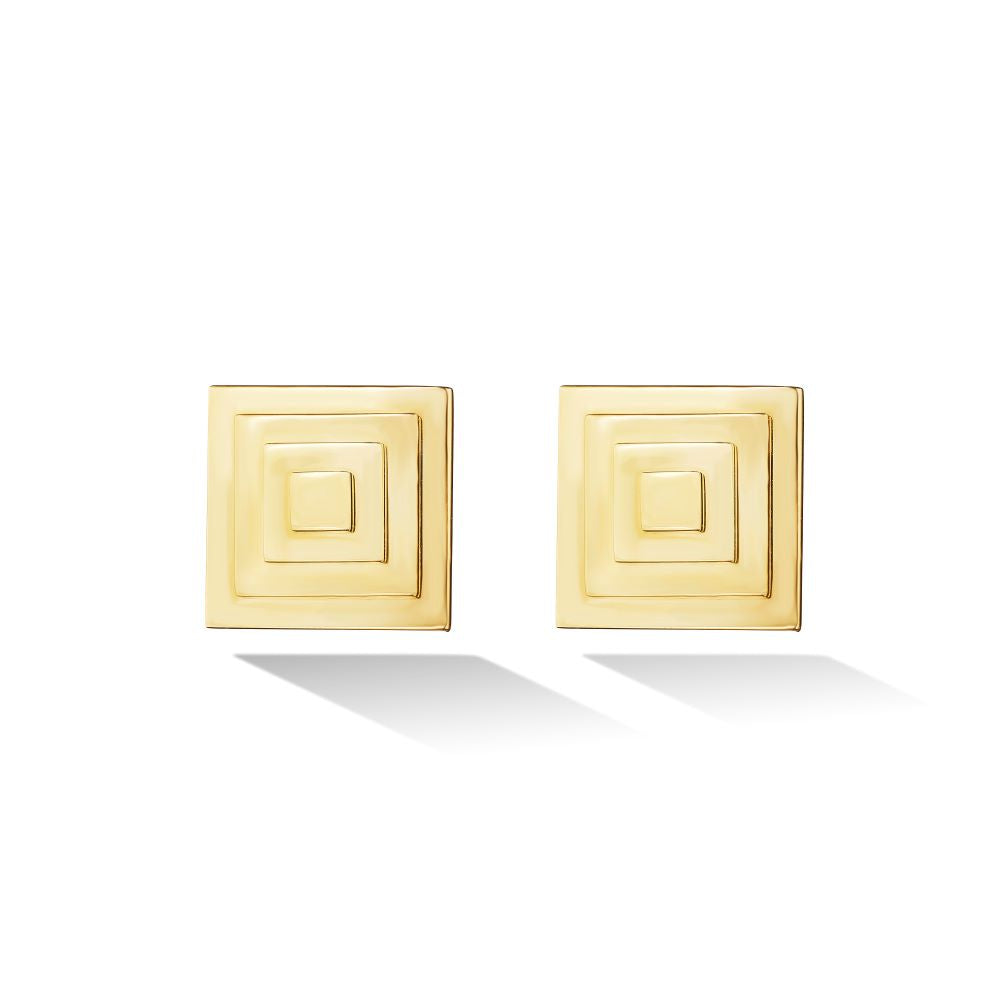 A pair of Cadar 18k yellow gold Foundation Pyramid Studs earrings.