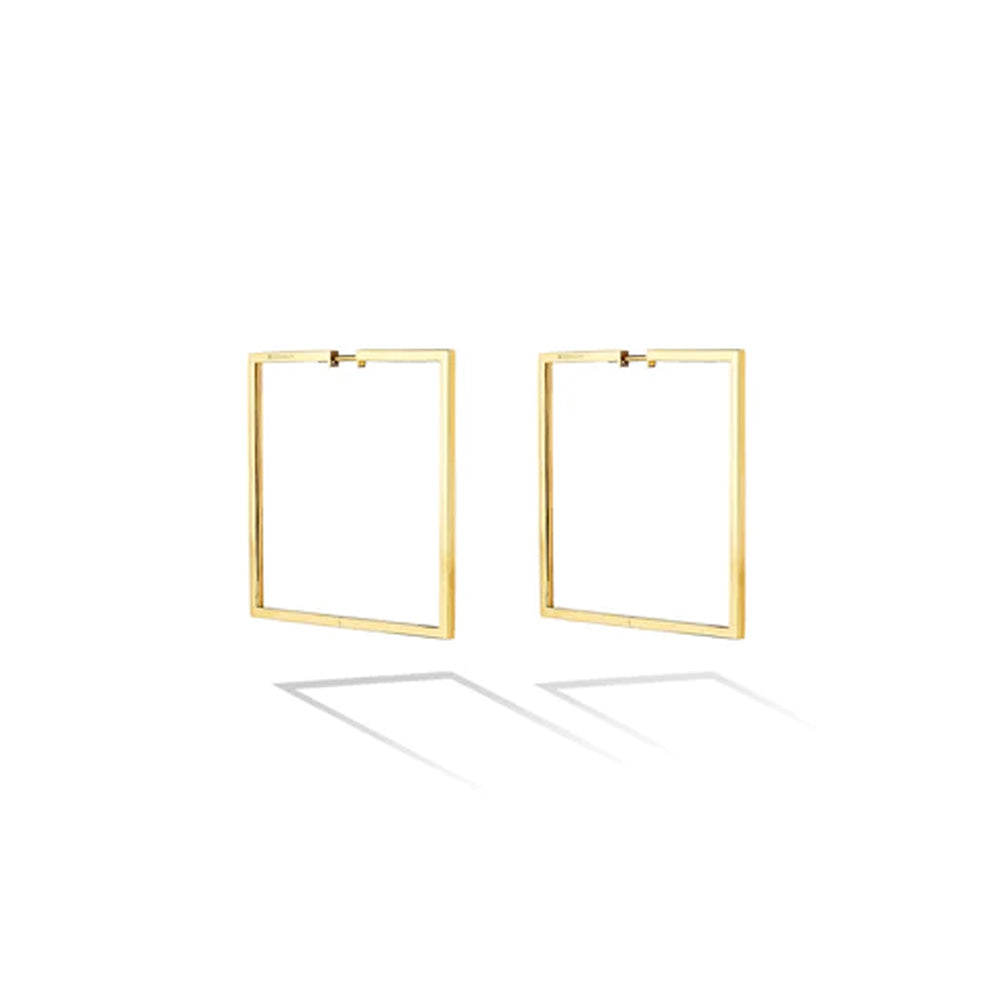 A pair of Cadar Foundation Hoop Earrings on a white background.