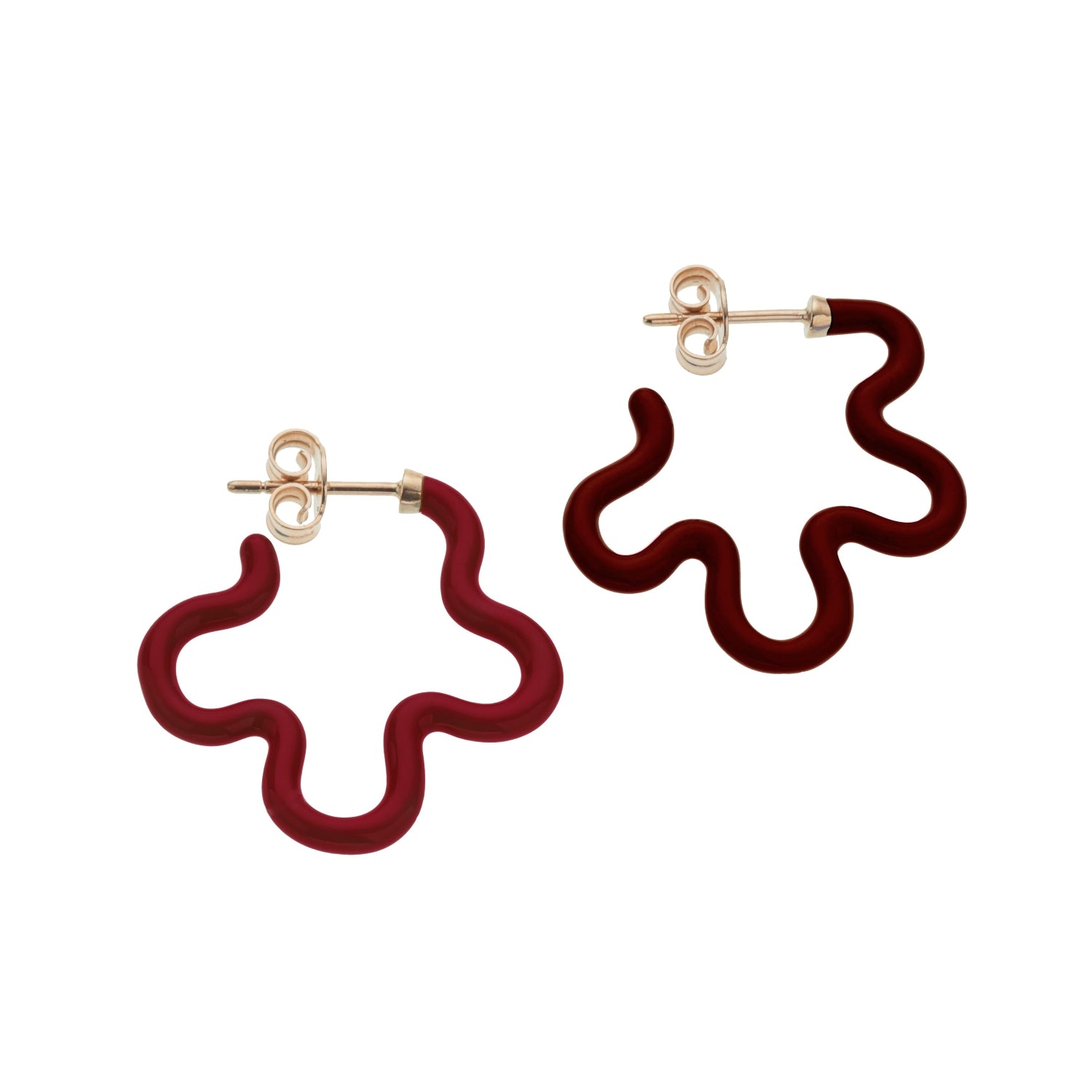 Flower Power Burgundy & Cherry Chocolate Earrings