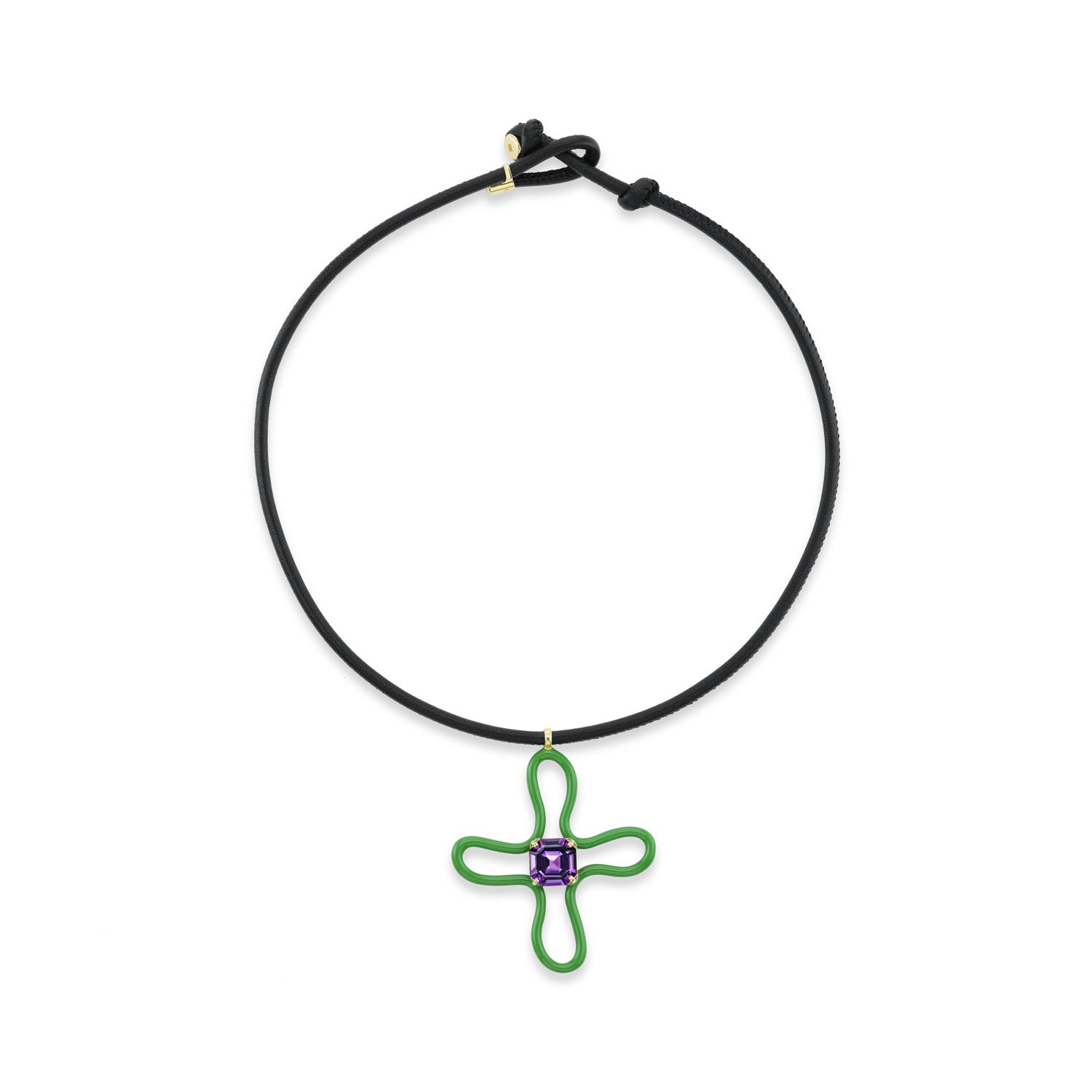 Amethyst Lucky Flower Pop Choker