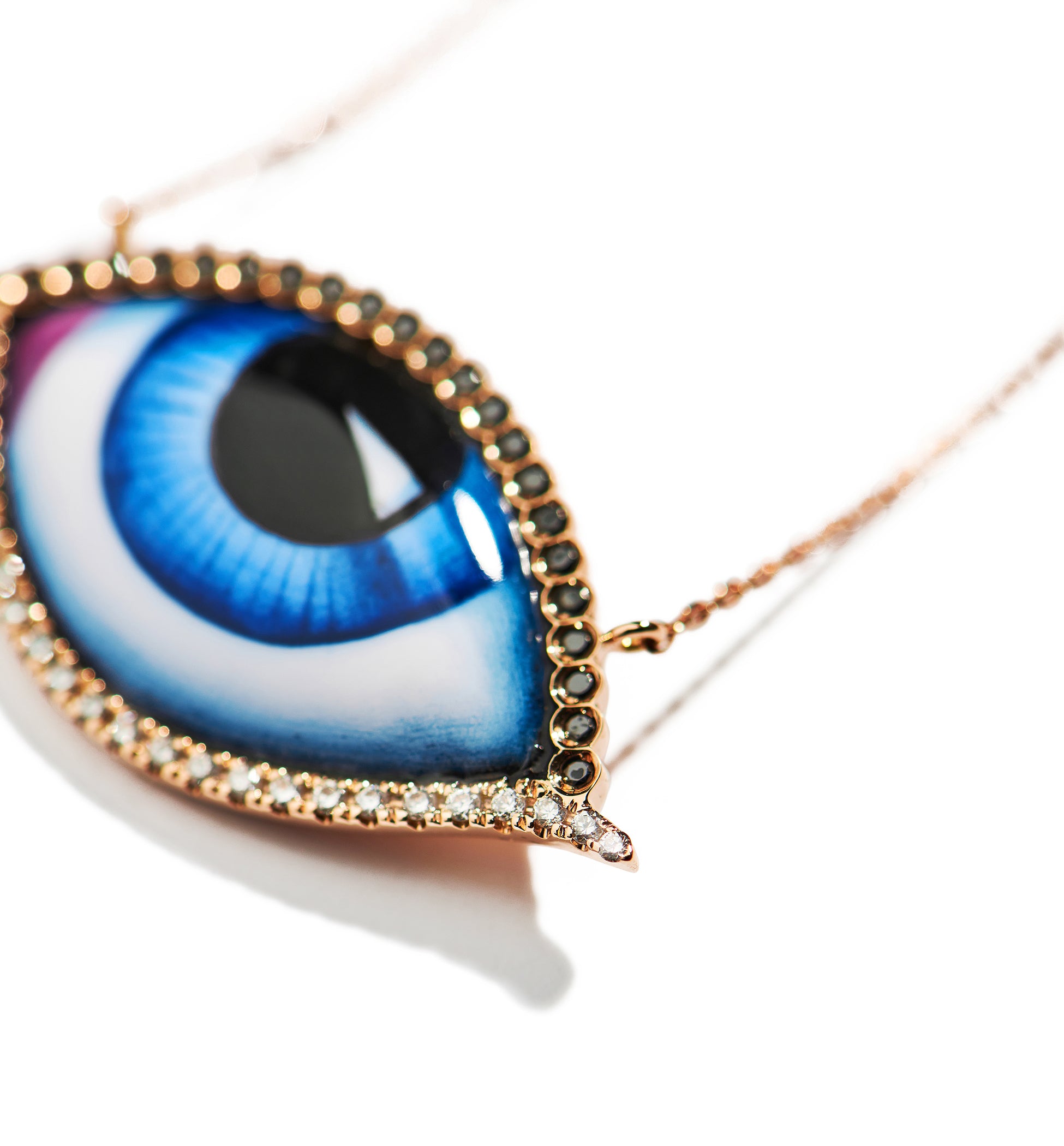 Diamond Grand Bleu Necklace in Rose Gold