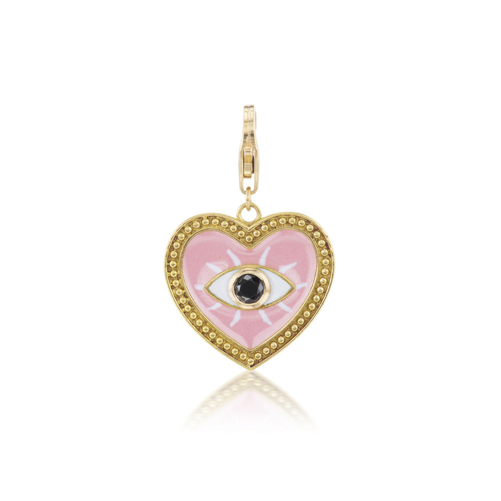 Evil Eye Heart Charm