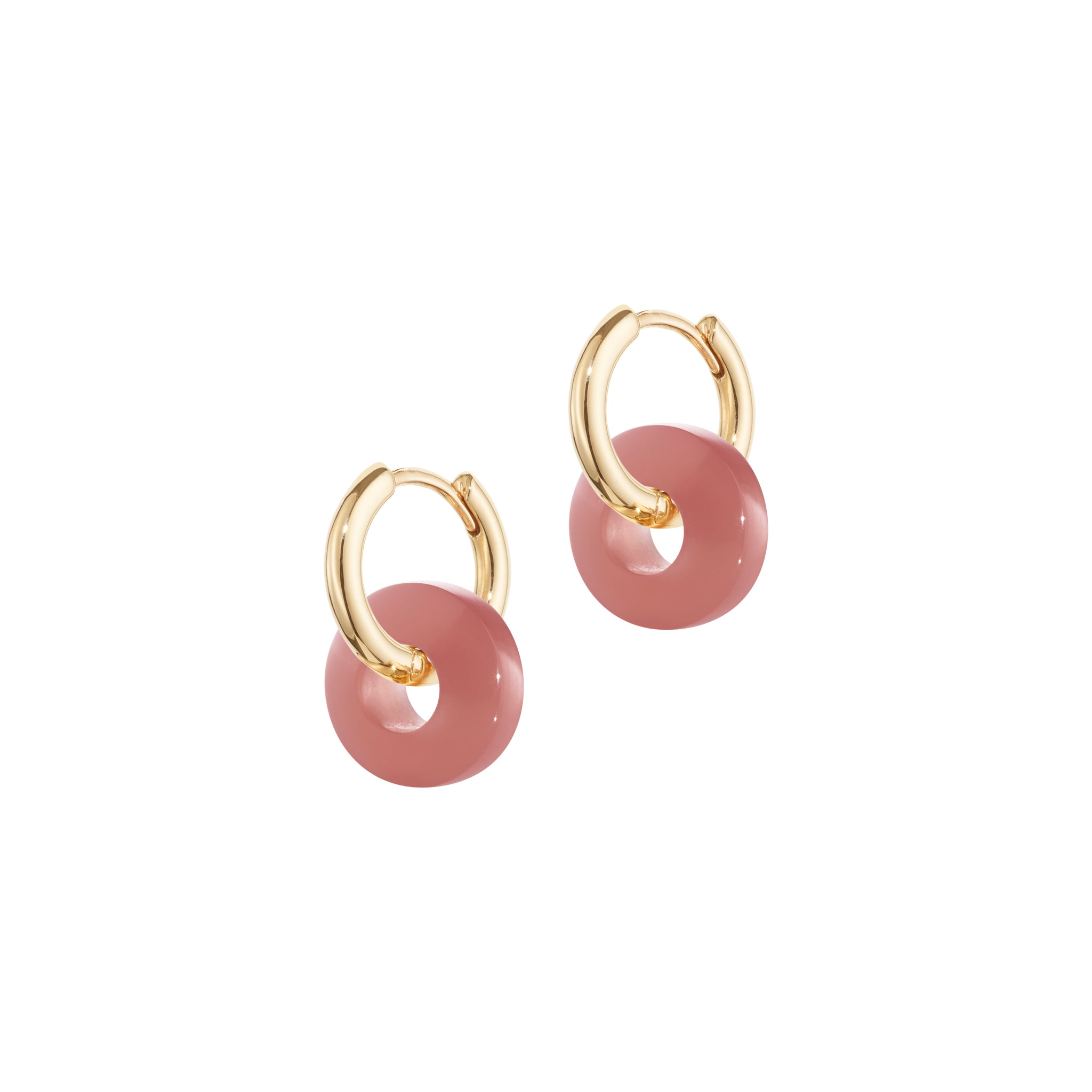 Guava Candy Bead Hoops