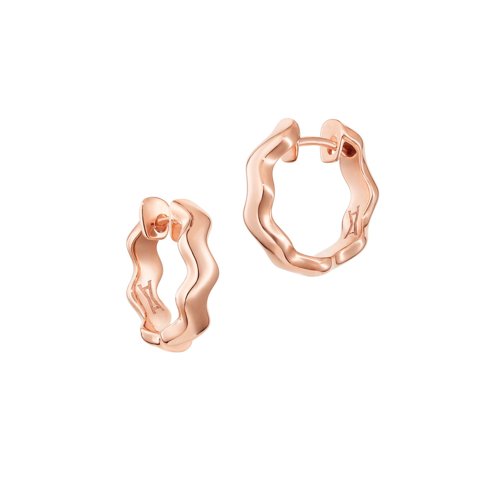 (Let It) Flow Hoops in Rose Gold