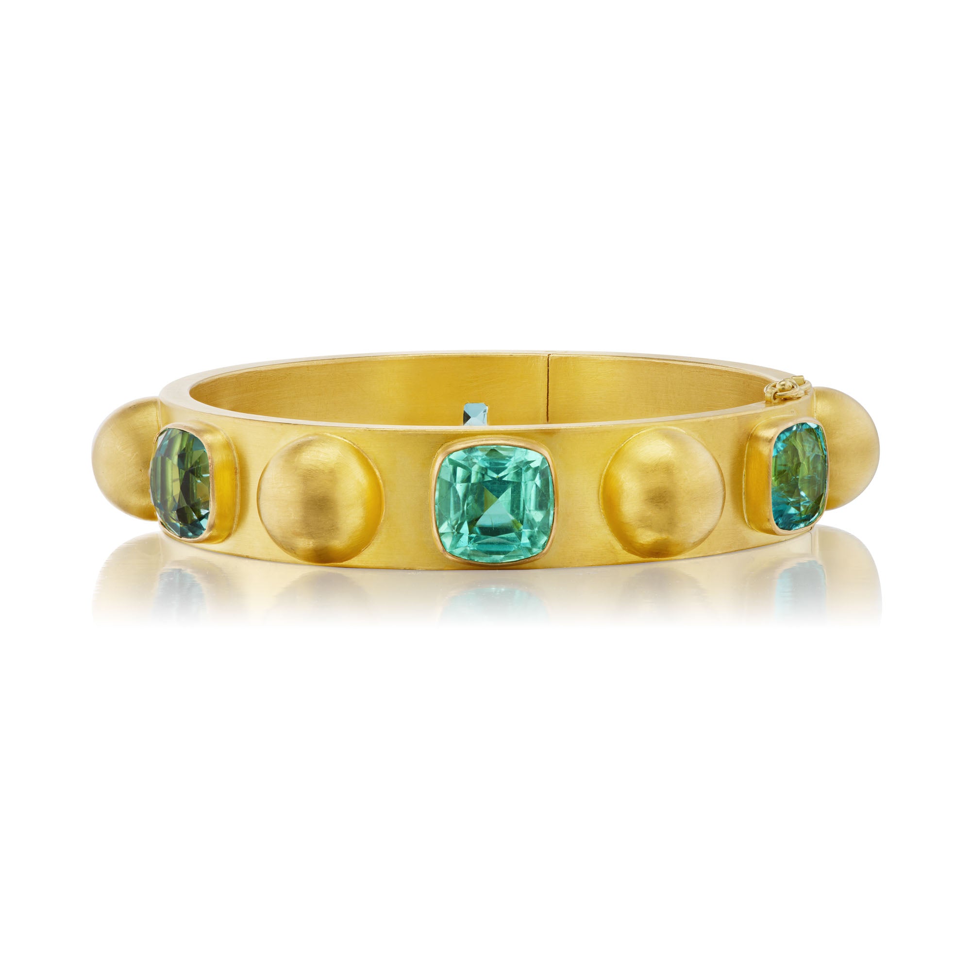 Green-Blue Tourmaline Inca Bracelet