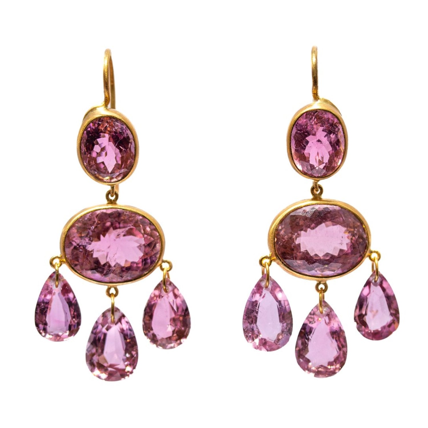 Gabrielle D'Estree Earrings With Pink Tourmaline
