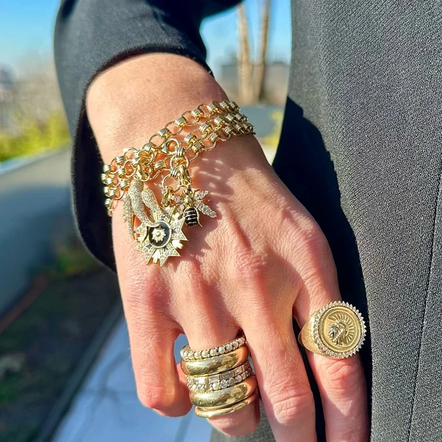 Everett Link Bracelet in Yellow Gold