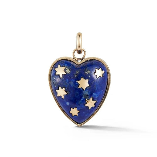 Anna Heart Charm with Lapis Lazuli